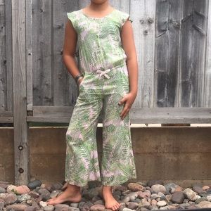Cherokee. palm leaf jumpsuit